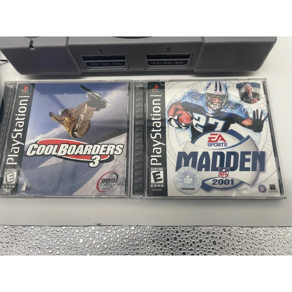 Sony PlayStation 1 Console Gray PS1 Bundle Madden 2001 / Cool Boarders 3